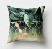 Green marble pillow case