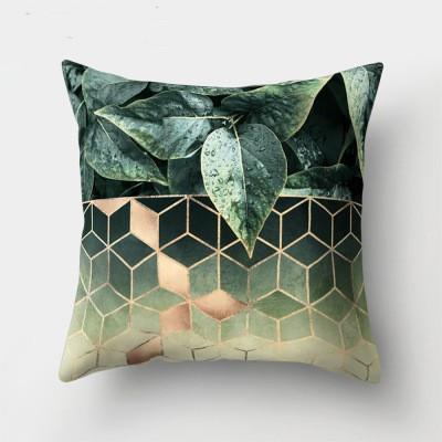 Green marble pillow case