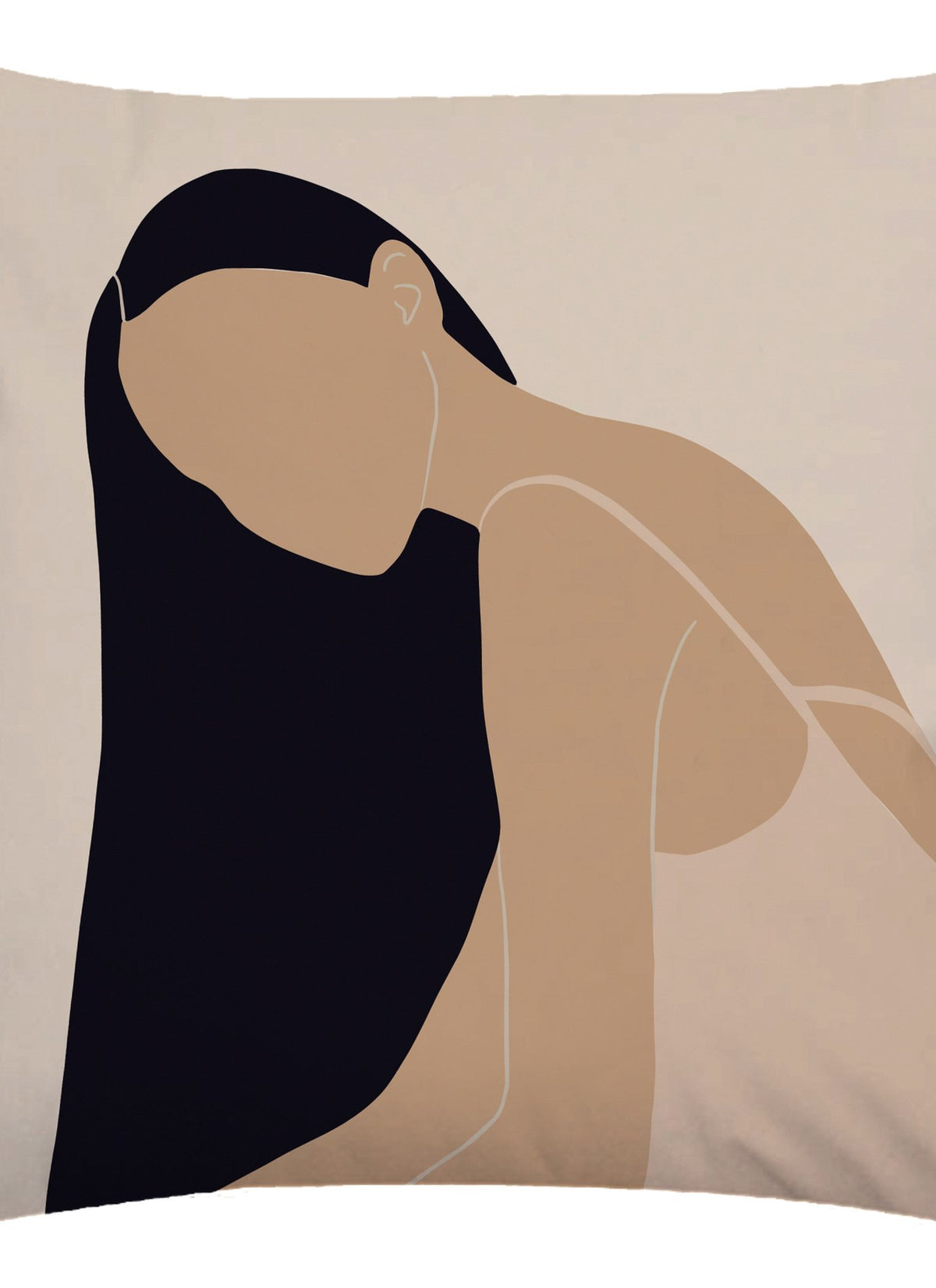 Abstract female pillowcase