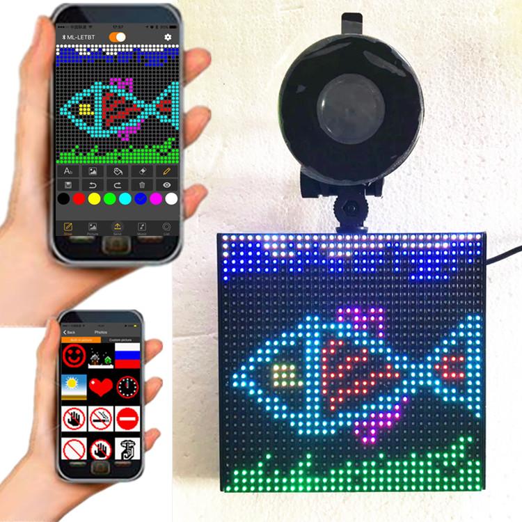 Rear window car emoji display P4-32x32RGB