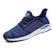 Flying woven low-top sports running shoes Korean version of the wild comfortable fashion trend sports shoes