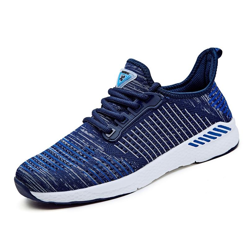 Flying woven low-top sports running shoes Korean version of the wild comfortable fashion trend sports shoes