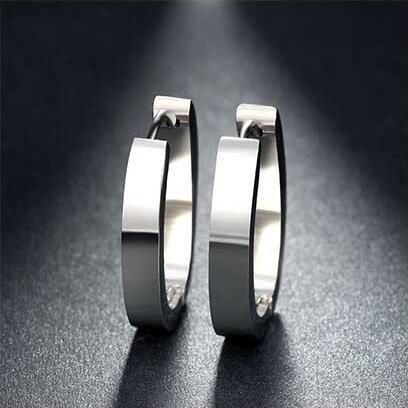 Punk rock of stainless steel small hoop earrings