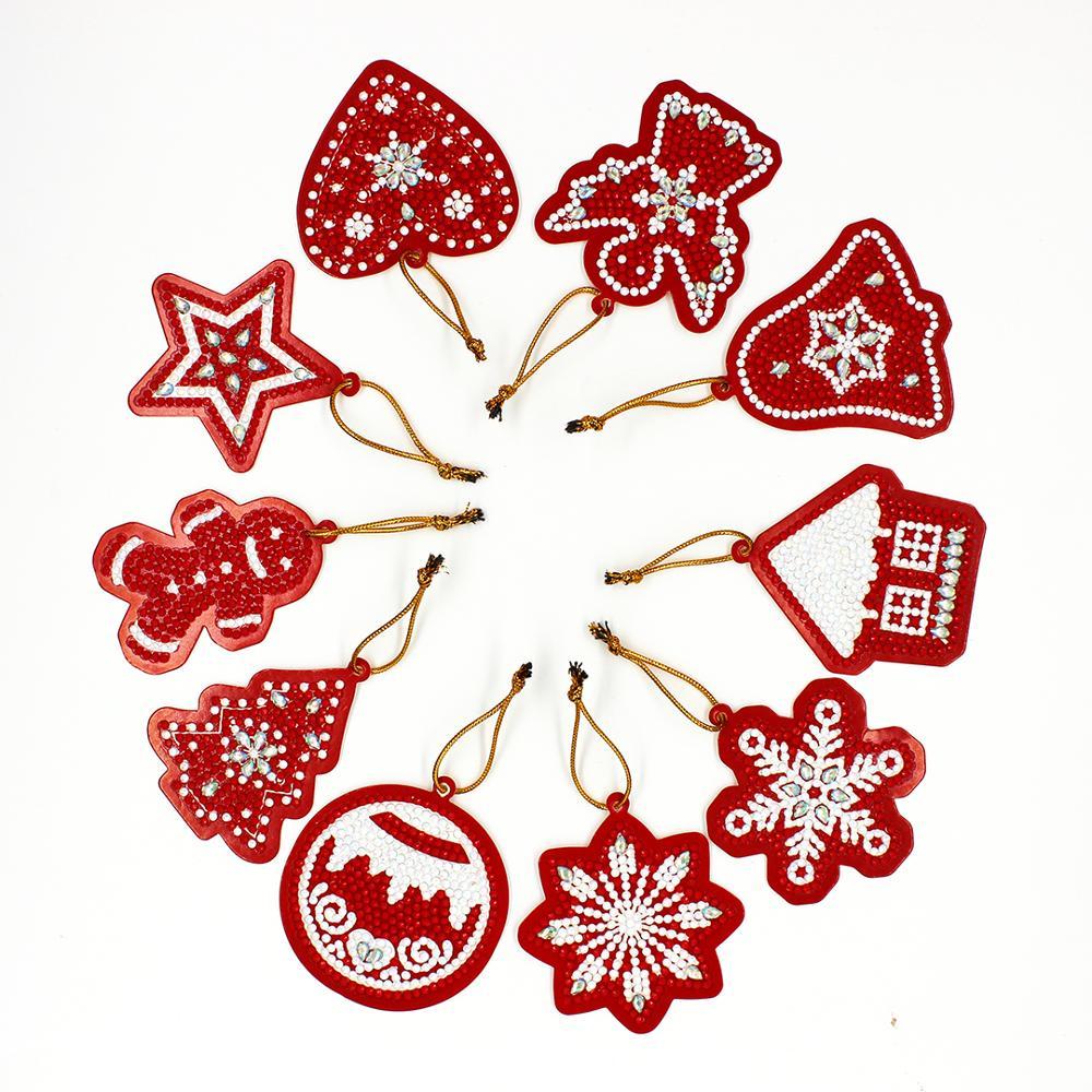 DIY Diamond Painting Christmas Tree Pendant Gift Tag Card