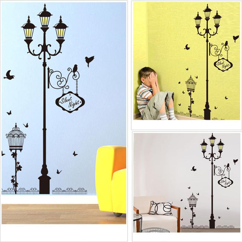 Street lamp wall sticker