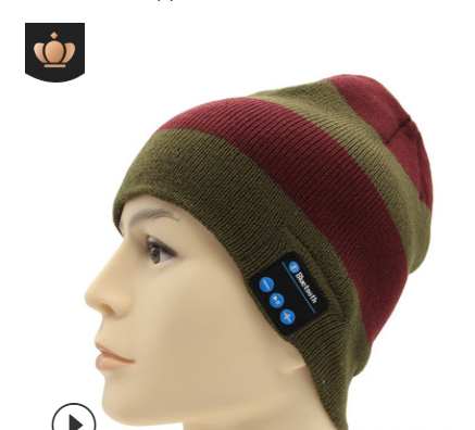 Wireless bluetooth knitted hat calls music stereo