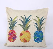 Home soft decoration office pineapple single car sofa by pillow case square imitation linen pillowcase car cushion wholesale