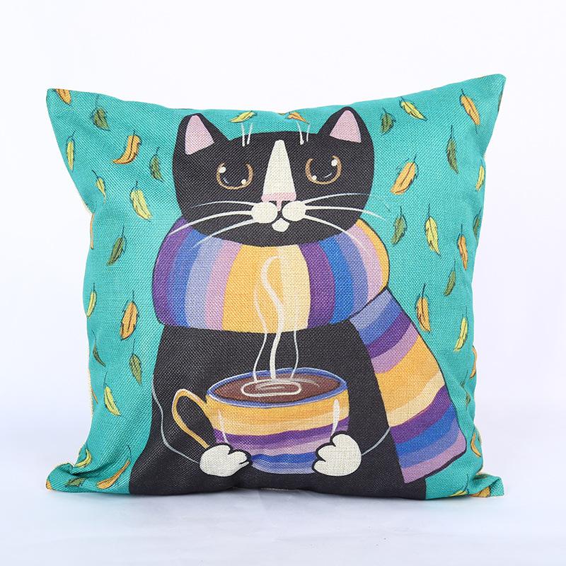 Square gentleman cartoon series sofa cushion Home Furnishing soft decoration dual-purpose linen pillow cushion vehicle wholesale