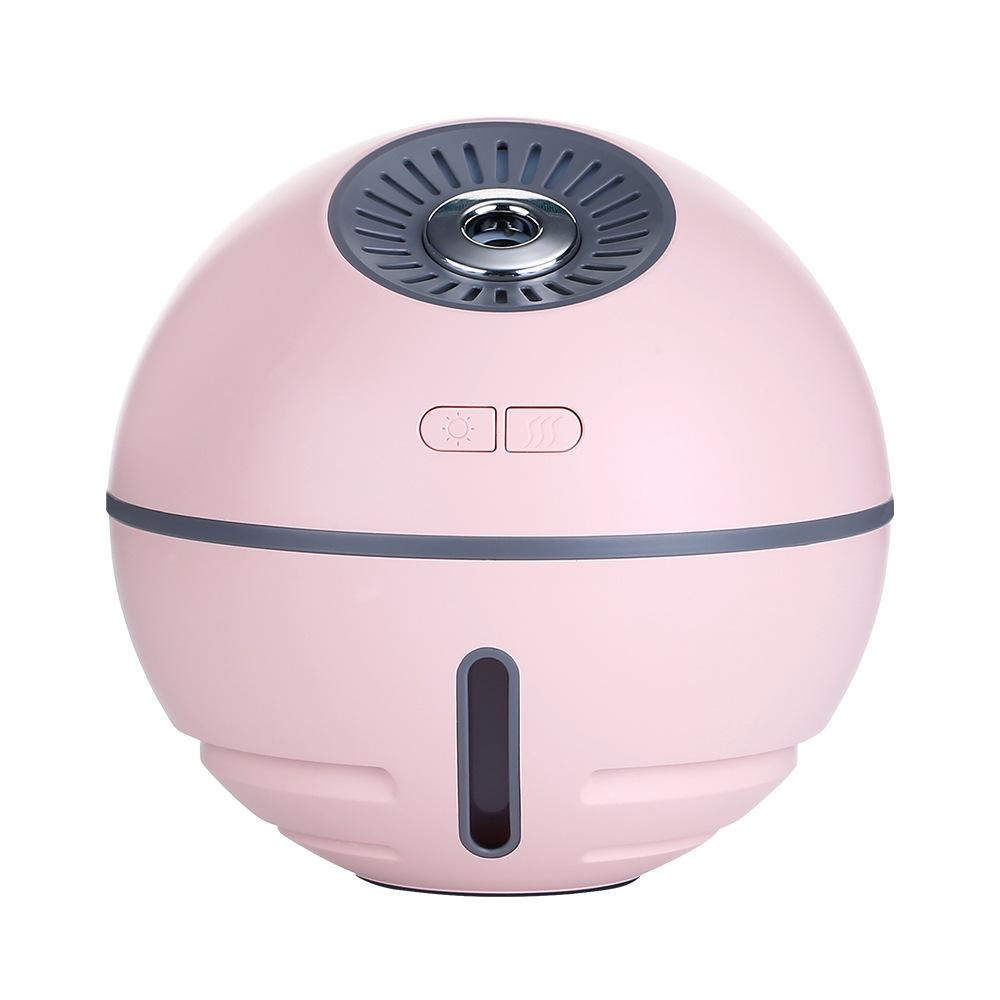 The sphere humidifier has a small fan