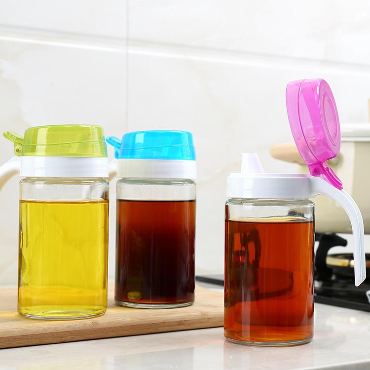 Practical kitchen glass pot creative Home Furnishing material 420ml vinegar sauce seasoning pot pot wholesale