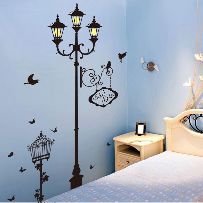Street lamp wall sticker