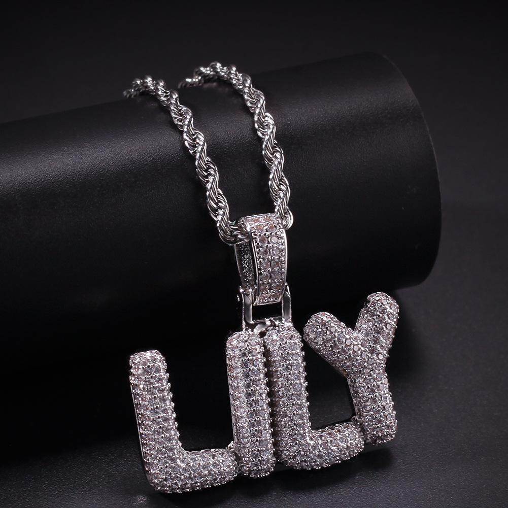 Zircon Letter Pendant