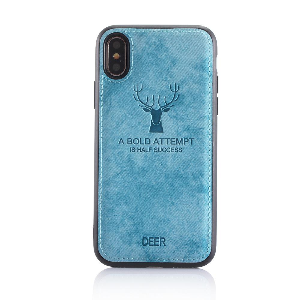 Luxury Retro Christmas Deer Cloth Texture       7 8 6 6S Plus X XS Max XR thin Soft TPU Leather Cover Case  | IPhone
