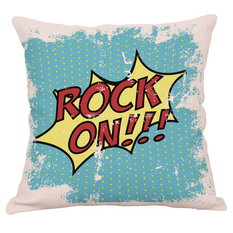 Cartoon pop comic cotton and linen pillowcase