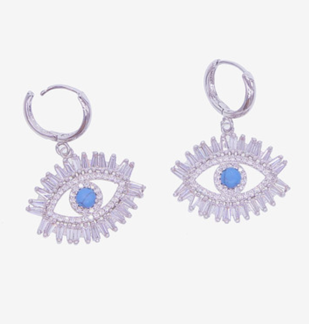 Evil eye earrings
