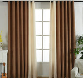 Factory direct stitching simple solid chenille curtain high shading curtain finished living room bedroom curtains