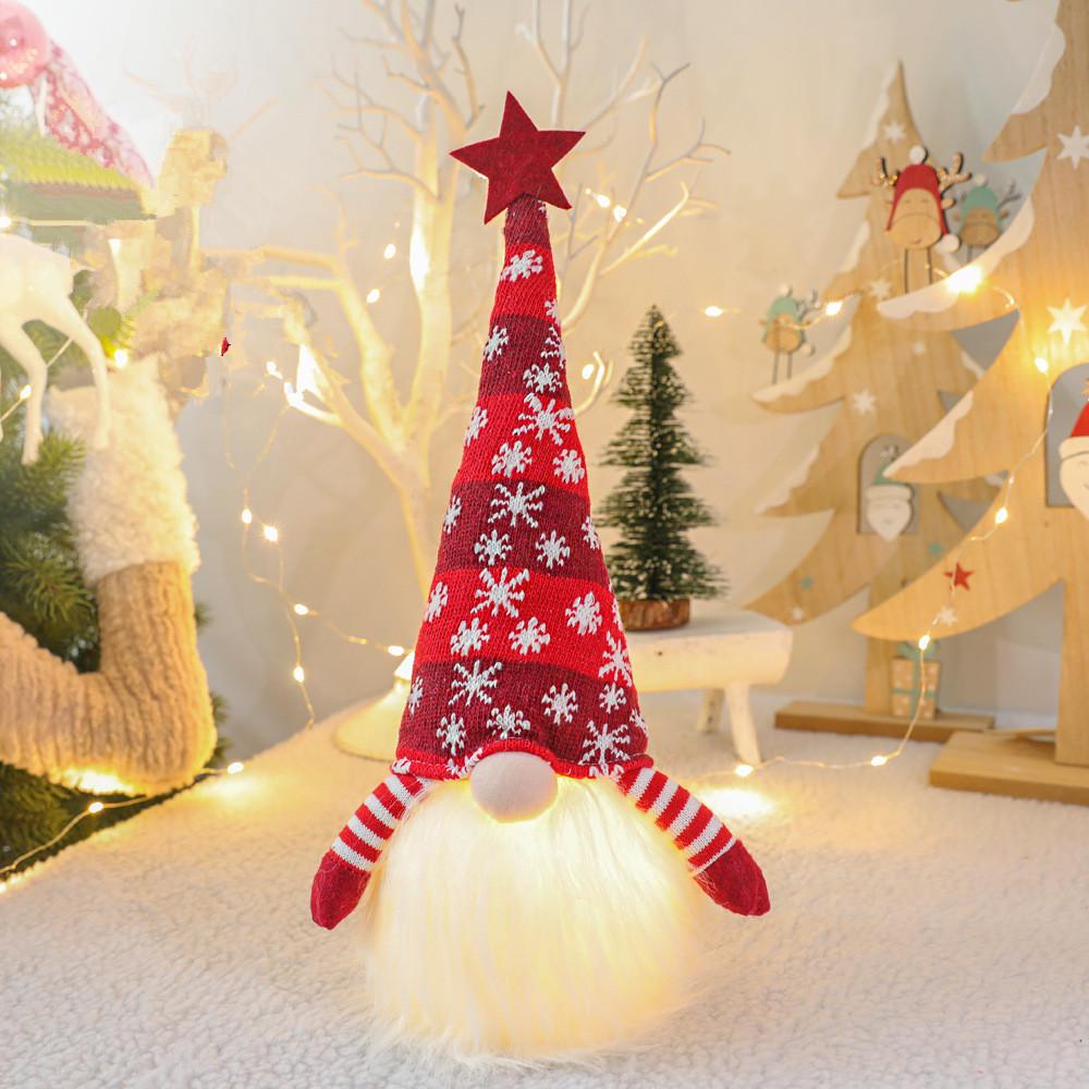 Christmas decoration glowing dwarf plush doll