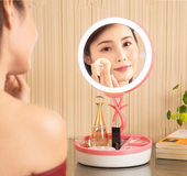 LED Smart Makeup Table Lamp Portable Folding Princess Dressing Touch Induction Dimming Light