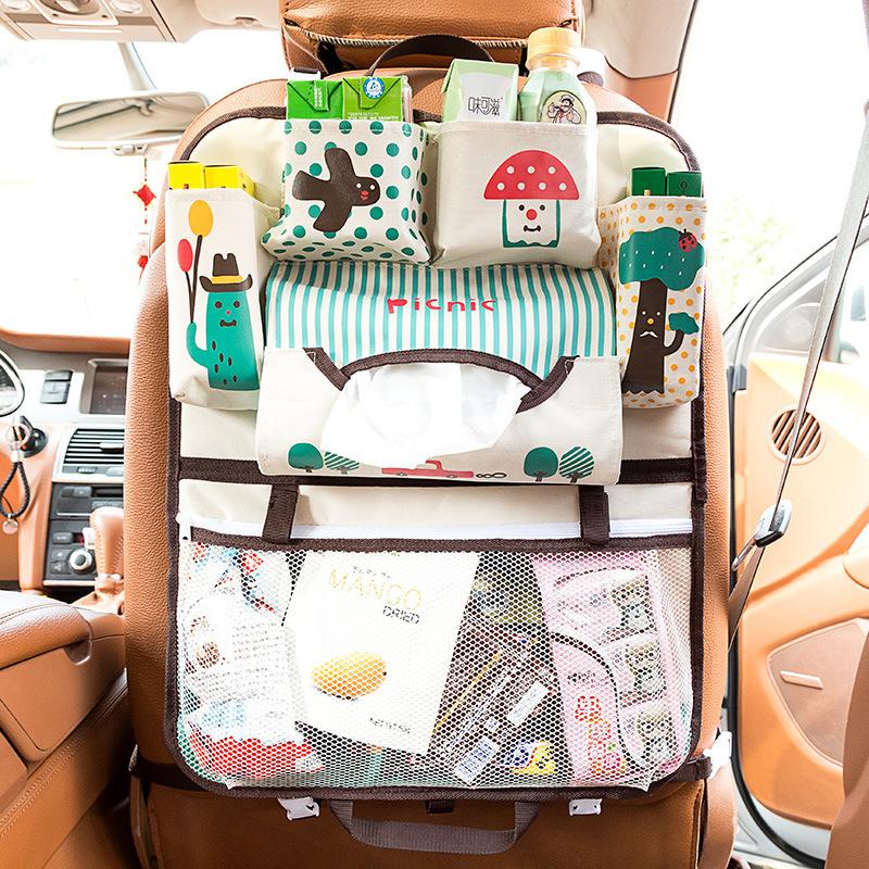 Cartoon car storage bag seat