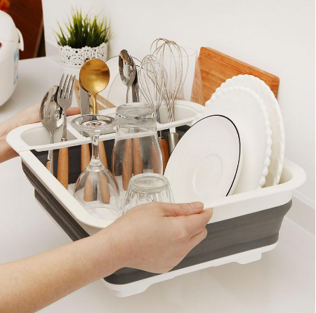 Escurridor de platos de cocina plegable