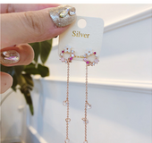 Flower shell fringed circle rhinestone