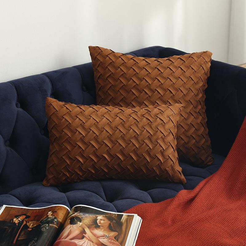 Buckskin woven cushion cover