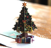 Three dimensional Christmas tree small tree color printing Christmas card blessing Thanksgiving New Year's Korean little card