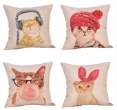 ADORABLE CAT PILLOW COVERS