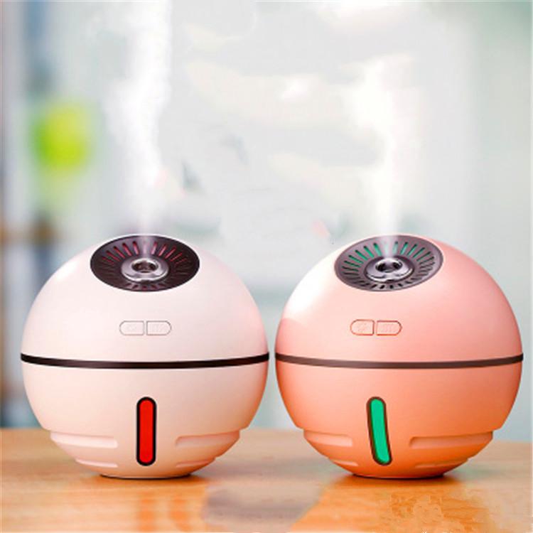 The sphere humidifier has a small fan
