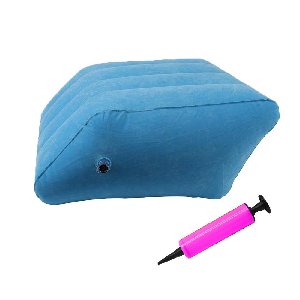 Portable inflatable leg pillow