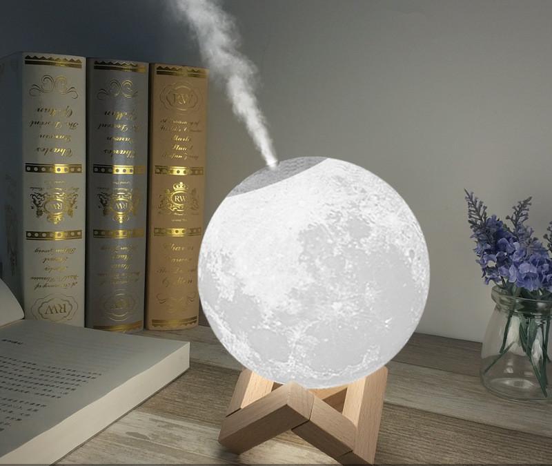 Creative moon multi-function USB atmosphere night light humidifier