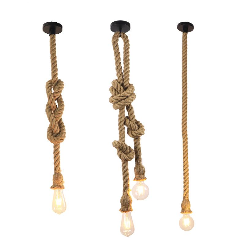 Hemp rope chandelier