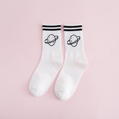 Women's solid color two-bar planet cotton