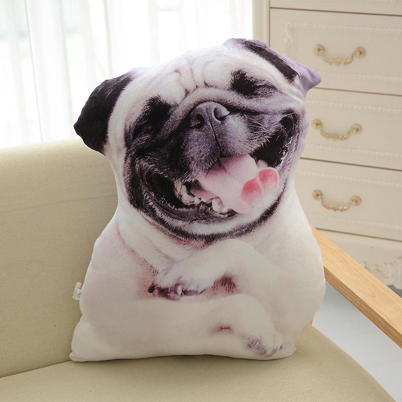 3D simulation of curved shar dog plush cushions office nap washable plush toy dog group