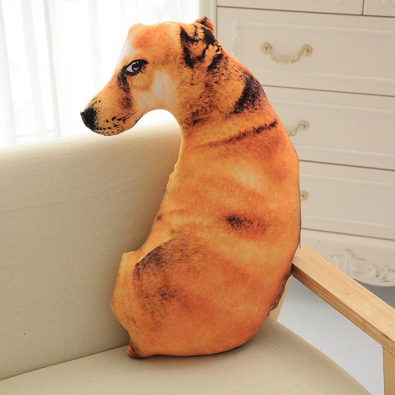 3D simulation of curved shar dog plush cushions office nap washable plush toy dog group