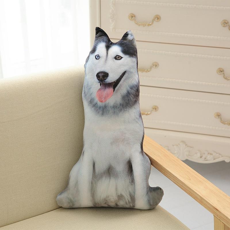 3D simulation of curved shar dog plush cushions office nap washable plush toy dog group