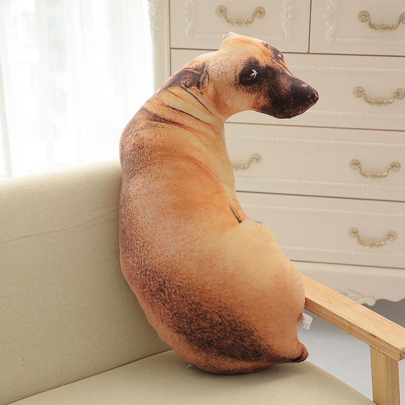 3D simulation of curved shar dog plush cushions office nap washable plush toy dog group