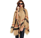 Large plaid imitation cashmere shawl