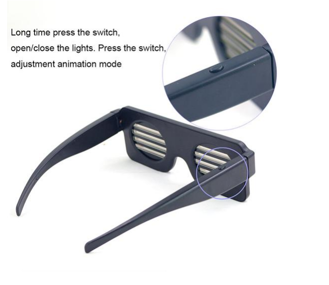 Led luminous glasses new holiday multi-function display glasses