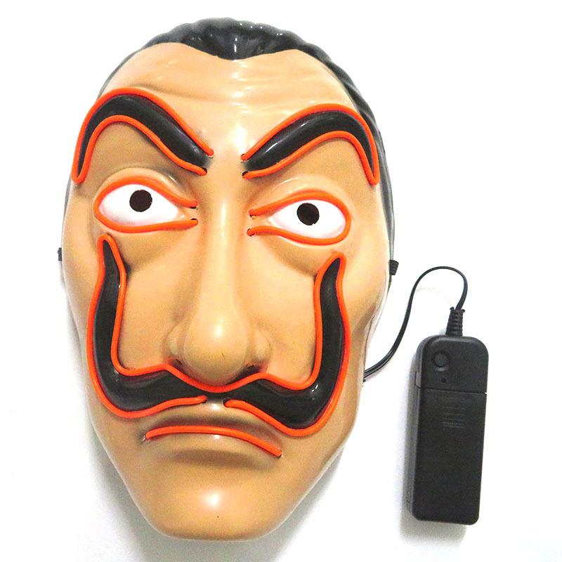 Scary glowing mask halloween