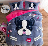 Flannel warm bedding set of four
