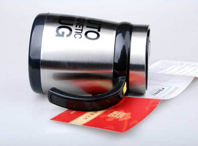 Stainless steel upgraded version automatic magnetizing stirring coffee cup lazy person stirring creative gifts metal cup