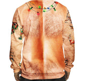 Christmas Series Europe and the United States 2020 new men's digital printing Christmas men's 3D simulation long-sleeved T-shirt