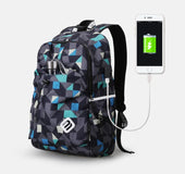 Creative usb charging backpack