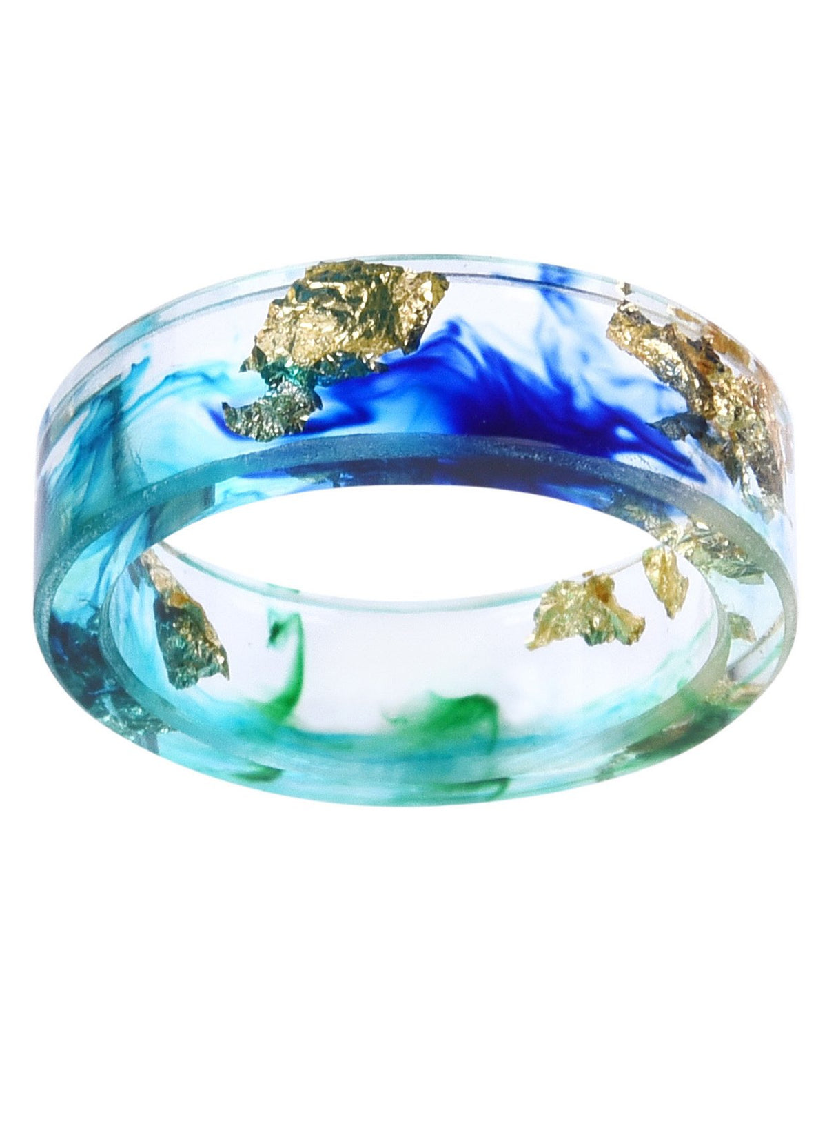 Dried flower resin ring