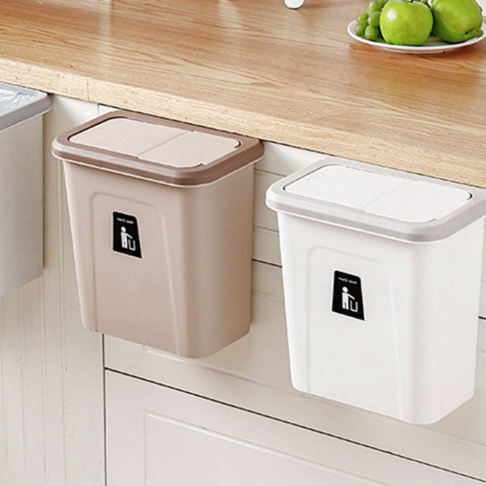 Cubo de basura montado