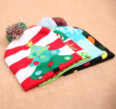 Christmas Decoration Knitted LED Light Cap Christmas Tree Snowman Adult Child Hat