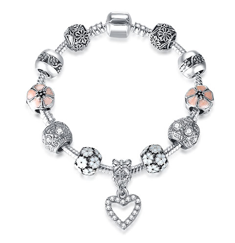 Pulsera DIY 925 cristal plata