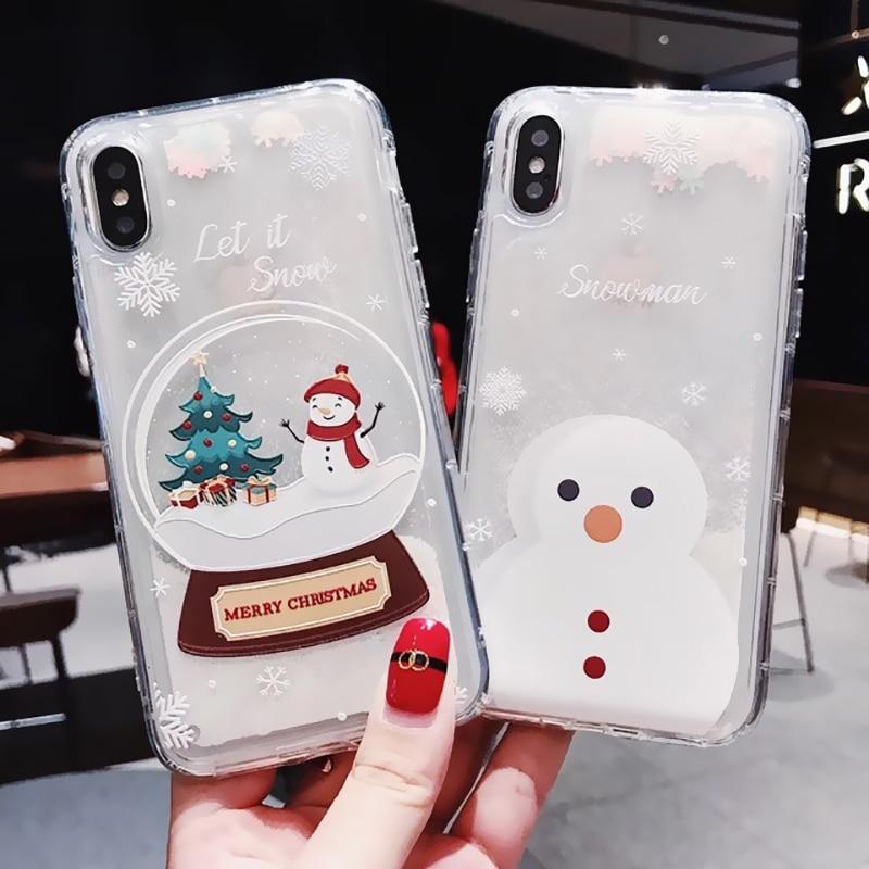 Snowflakes Sands Mobile Shell Christmas