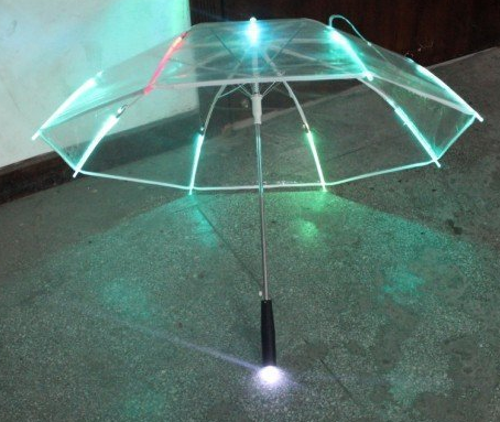 7 Changing Colour LED Luminous Transparent Umbrella